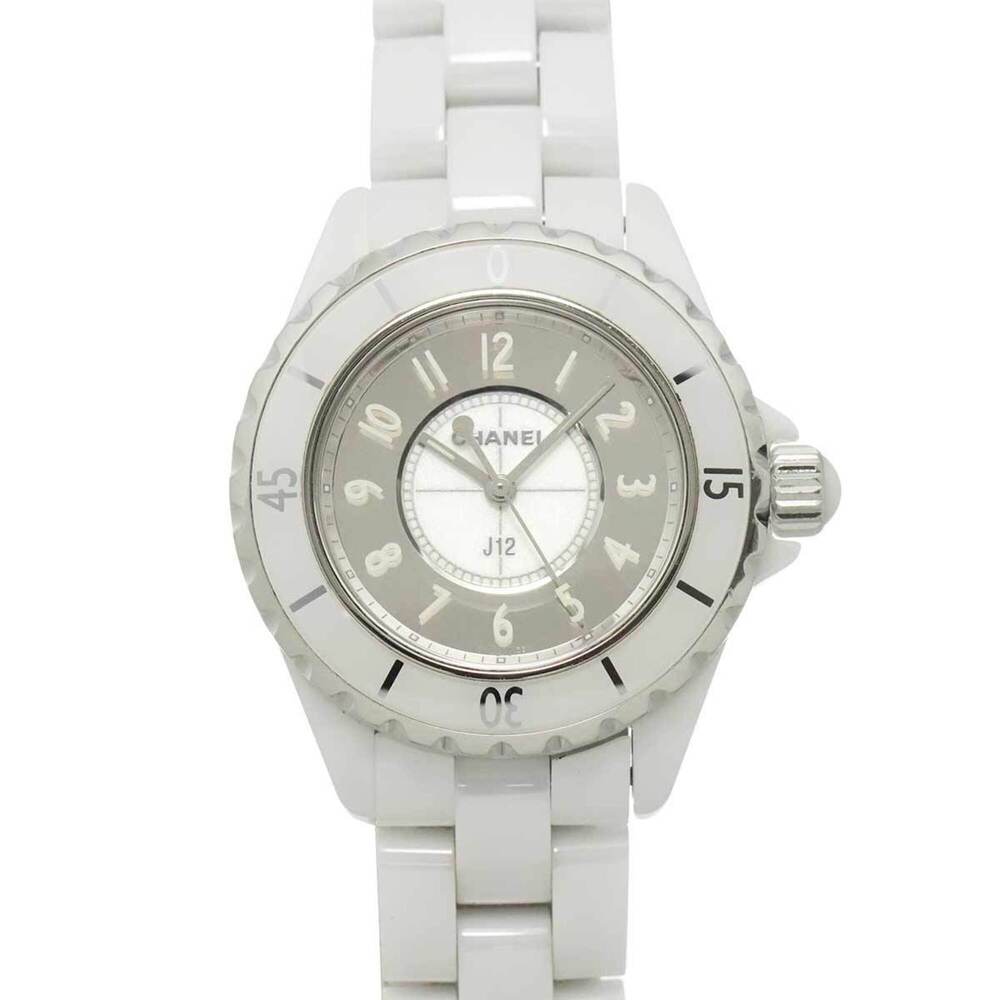 Chanel J12 H4861 Women's Watch, White Ceramic Mirror Finish, Quartz Watch